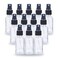 2oz Glass Spray Bottle, Fine Mist Boston Glass Bottles with Black Fine Mist Sprayer Small Clear Bottles for Essential Oils, Bath, Beauty, Hair &amp; Cleaning, Clear, Pack of 12