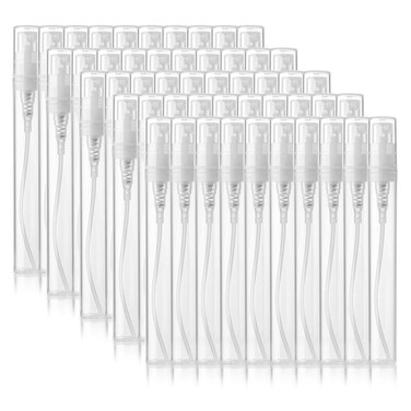 YOPAY 50 Pack 5ML Mini Plastic Spray Bottle, Refillable Perfume Bottle, Empty Mist Mouthwash Atomizer Bottle for Essential Oils, Travel Party Portable Makeup Tool