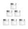 6 Pack, 2 oz Frosted Glass Cream Jars with Silver Lids,60g Empty Round Refillable Cosmetic Containers Travel Jars for Cosmetics,Body Butter,Scrubs,Face Cream Lotion,Ointments,Spice