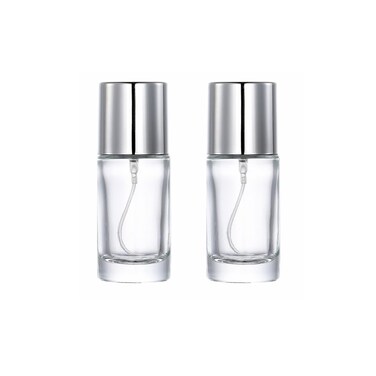 2 Pack 20ml Glass Perfume Atomizer,Empty Refillable Mini Perfume Bottle,Portable Travel Perfume Bottle Fragrance Perfume Dispenser Fine Mist Small Spray Bottle(Clear)