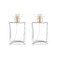 2 Pcs Clear Glass Perfume Atomizer, 100ml Empty Refillable Spray Bottle for Men and Women, Portable Fragrance Fine Mist Spray Bottle Dispenser for Travel (Gold)