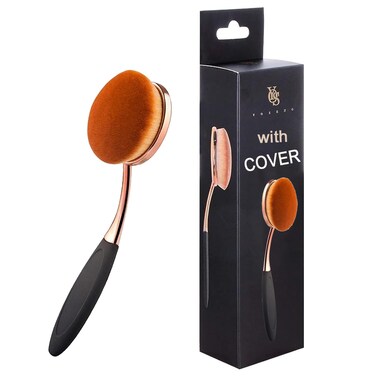 Yoseng Sunscreen Brush for Face Kabuki Brush Sunscreen Applicator for Kids with Cover Foundation Makeup Brushes for Liquid Foundation Powder Cream Contour Buffing Stippling Blending-Medium