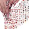 Halloween Nail Art Sticker Decals Red Lips Eyes Insect Skull Spider Nail Decals Bloody Self-Adhesive Nail Art Supplies for Halloween Party Manicure Decoration DIY Design (12 Sheets)
