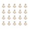 20 Pcs Champagne Planet Nail Art Rhinestone, Luxury 3D Glitters Saturn Shape Design Crystals Nail Art Charms for Acrylic Nails DIY Crafts