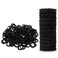 Black Small Elastic Hair Ties, Soft, Stretchy, and Non-Damage Hair Bands, 100 Pcs Strong, Durable Mini Rubber Bands for Toddlers, Girls and Women