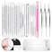 2024 Professional Pimple Popper Tool Kit - 22 PCS Blackhead Remover Tools for Acne and Zit Popping Comedone Extractor with Magnifying Glass and Alcohol Pad