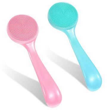 2PCS Facial Scrubber Face Exfoliator Tool Face Wash Brush Cleansing Brush Face Scrub Brush Silicone Face Scrubber for Men Silicone Face Brush for Girls and Women