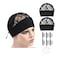 2 Pcs Headband Wig Caps Adjustable Lace Wig Grip Cap Ice Silk Material for Making Headband Wigs (Lace Wig Caps)