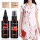 Halloween Fake Blood Makeup Kit, 1.76 oz Fake Blood Spray, 1.76 oz Dripping Blood, Realistic Washable SFX