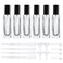 YU FENG 6 Pack Clear Glass Perfume Sprayer Bottle, 30ml Portable Perfume Fine Mist Sprayer, Empty Refillable Travel Perfume Bottle