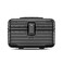 YUEMAI Hard Shell Cosmetic Case, Mini Aluminium Alloy Carrying Makeup Case Suitcase, Small Travel Hand Luggage With Elastic Band, For Make-Up Artist(Black)