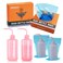 Yugui Wash Bottle and Wash Bottle Bag 2pcs 500ml Tattoo Squeeze Bottles with 250pcs Disposable Tattoo Bottle Bags Covers Sleeves Water Squirt Bottle Plastic Squeeze Washing Bottle for Medical Lab