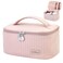 Makeup Bag Travel Cosmetic Bag, Large Capacity Makeup Organizer Bag and Storage, Portable PU Leather Pouch Toiletry Bag Make up Organizer, Cosmetic Bags for Women