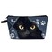 Black Cat Gifts Black Kitten Makeup Bag Cute Small Organizer Bag with Zipper Kitten Kitty Painting Print Cosmetic Bag Birthday Gifts for Cat Lovers Women Friends