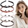 5 Pcs Thin Leather Headbands for Women, Stylish Top Knotted Headbands, Knotted Headband with Clip for Women, Cute Knotted Head Bands for Women