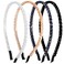 4PCS Headbands For Women Hair Accessories Rhinestone Headpiece Gold Hair Band Non Slip Headwear For Washing Face Christmas Head Band For Girl Hair Cute Thin Headdress Sparkly Hairstyle