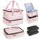 Nail Polish Organizer Case - Holds 84 Bottles Nail Polish &amp; Nail Lamp Large Nail Polish Organizer Bag for Manicure Tools, Nail Polish Kit (Pink)