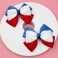 3.5" July 4th Hair Bows Patriotic Red White Blue Ribbon Bow Hair Clip Barrettes Alligator Hairpins Girls Kids Independence Election Day Outfit Accessories Back School Gift(red,white,blue)