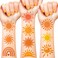 16 Sheets Sun Temporary Tattoos for First Trip Around the Sun Party Favors Decorations Supplies for Here Comes The Son Baby Shower Boys Girls Boho Hippie Sunshine Party(192 PCS)