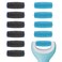 11 Pack Replacement Roller Heads for amope Pedi Perfect Refills Electronic Foot File, Include 6 Extra Coarse &amp; 5 Regular Coarse Replacement Heads Compatible with amope (Black+Blue)