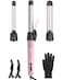 Automatic Rotating Hair Curling Iron Set,Auto Magnetic Rotating Curling Wands 3 in 1 with Interchangeable Ceramic Barrels(0.75", 1", 1.25"),Instant Heat Up Hair Curler,Adjustable Temp