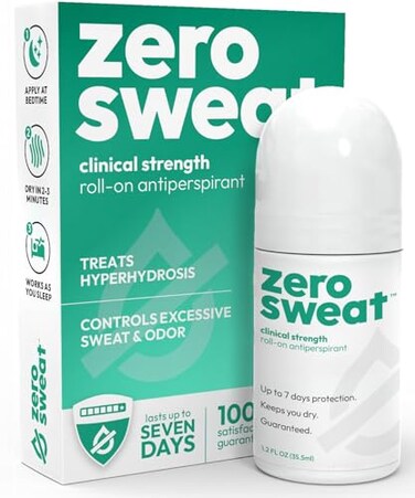 ZeroSweat Antiperspirant Deodorant   Clinical Strength Hyperhidrosis Treatment - Reduces Armpit Sweat 1.2 Fl.Oz (1 Pack)