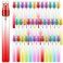 Zhehao 36 Pieces Mini Perfume Spray Bottles 10 ml Colorful Glass Fine Mist Refillable Spray Empty Bottles Perfume Atomizer Small Sample Containers for Perfume Travel Essential Oils Cleaning