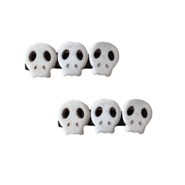 2PCS Halloween Skull Hair Clips Retro Hairpin with Punk Clips Novelty Hair Style Making