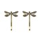 1pair Vintage Silver Dragonfly Hairpin Simple Hairpin Bridal Hairpin (Gold)