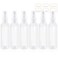 2OZ 6Pack Small Clear Plastic Mini Spray Bottle, Empty Travel Spray Bottle for Face, Toner, Liquids, Essential Oils, with Labels