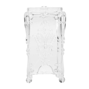 Cosmetic Makeup Cotton Pads Organizer, Nail Art Cotton Wipe Storage Box, Nail Art Cotton Makeup Tools(Transparent)