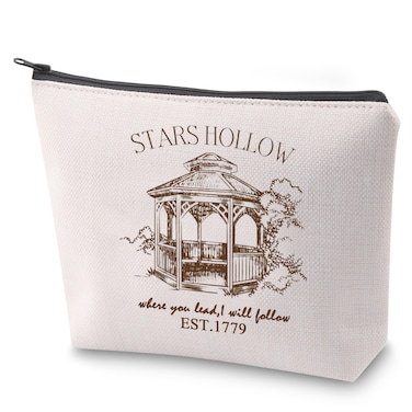 ZJXHPO Stars Hollow Inspired Cosmetic Bag Gazebo Toiletry Bag Gilmore Fans Makeup Bag With Zipper Small Town Gift (Stars Hollow)