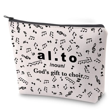 ZJXHPO Choir Survival Kit Church Choir Cosmetic Bag Show Choir Makeup Bag With Zipper Choral Music Gift Alto Musical Gift (ALTO)