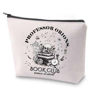 ZJXHPO Fantasy Reader Cosmetic Bag Professor Orions Book Club Zodiac Academy Makeup Bag With Zipper Bookworm Gift (Book Club)