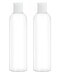 2 Pack 8 oz Clear Plastic Bottles with White Disc Caps Refillable Empty Squeeze Containers Cosmetic Bottles for Toiletries Conditioner Shampoo Lotions Gels