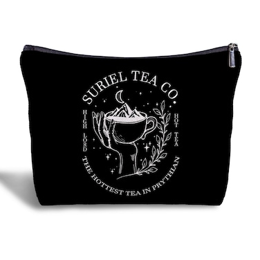 Suriel Tea Co Makeup Bag - City of Starlight Gifts, A Court of Thorns and Roses Merch Bookish Gifts for Book Lovers, Mystical Velaris Librarian Cosmetic Bags for Purse (1)