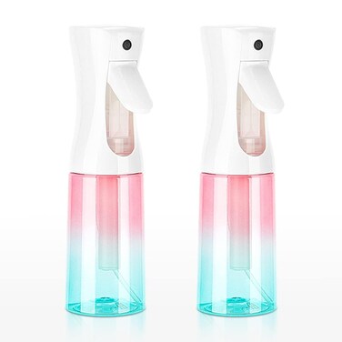 Continuous Mist Spray Bottle, 6.8OZ /200ML Hair Mister, Fine Mist Water Spray for Salons, Barber, Plants, Skin Care, Cleaning (Gradient, 2 Pack)