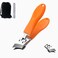 Wide Jaw Opening Anti-Splash Slanted Nail Clippers ingrown toenail Clippers for Thick Toenails Ergonomic Design for Man and Women（Orange Sets）