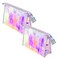 Zwish 2Pack Holographic Makeup Bags Bulk, Iridescent Pouch Portable Zippered Toiletry ， Travel Makeup Brush Holder, Makeup Organizer， Waterproof Cosmetic ， Gift Bags for Women