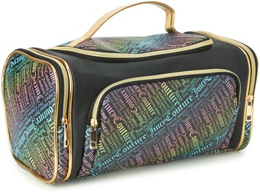Juicy Couture Women's Cosmetics Bag - Hanging Travel Makeup and Toiletries Small Duffel Bag, Rainbow