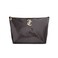 Juicy Couture Women's Cosmetics Bag - Travel Makeup and Toiletries Top Zip Pouch, Size One Size, Black