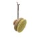 Creative Co-Op Beech Wood Body Brush with Round Handle and Leather Tie, Natural