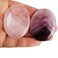 Rose Quartz and Amethyst Thumb Worry Stone, Stress Relax Healing Reiki Crystal Pocket Palm Stones,Pack of 2