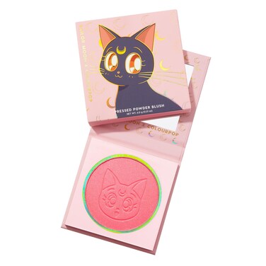 ColourPop x Sailor Moon Silky Powder Blush - Long-Wear Blush for Cheeks with Medium-Buildable Coverage - Leaves Skin with a Soft, Matte Finish - Cat's Eye (0.21 oz)