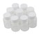 12pcs Portable Empty Clear Plastic Solid Powder Container with White Bottle Caps (30ml/1oz)