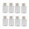 12PCS 30ML 1OZ Transparent Empty Plastic Bottles with White Screw Cap Solid Powder Capsules Pill Tablet Holder Storage Box Refillable Portable Durable Container Jar Pot for Travel Daily Life