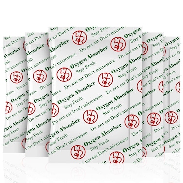 SurpOxyLoc 100cc Oxygen Absorbers (100 Sachets) for Food Storage, Red, Disposable, Polyester, Hook &amp; Loop Closure, Food Grade, Retains Flavors and Freshness