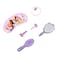 Luv Her Princess Sleepover Set 6 Pcs 1 Purple Sleeping Mask 1 Bedtime Size Hair Brush 1 Bedtime Size Hand Held Mirror 2 Hair clips 1 Crystal Beaded Bracelet Girls Sleepover Gift Dress