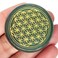 Natural Green Aventurine Flower of Life Engraved Healing Crystal Chakra Balancing and Positive Energy Generator Palm Pocket Stone