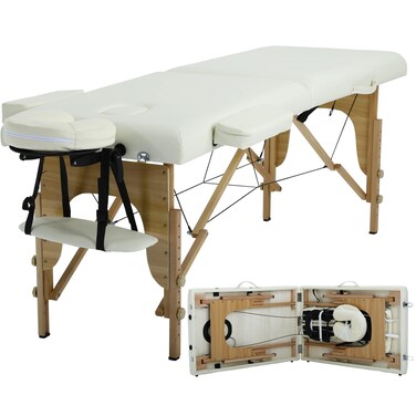 BestMassage Massage Bed Portable Massage Table 24 inche Wide Lash Bed Heigh Adjustable 2 Folding Spa Table with Non-Woven Bag for Spa Footmassage Facial CareSpa Tattoo